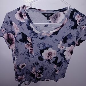 Simply VeraWang- Floral Short Sleeve Top- W Sz Small
